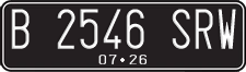 License plate of Indonesia, Regular plates
