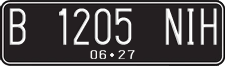License plate of Indonesia, Regular plates
