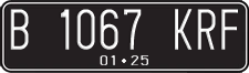 License plate of Indonesia, Regular plates