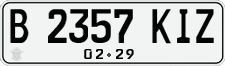 License plate of Indonesia, Regular plates