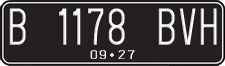 License plate of Indonesia, Regular plates