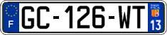 French license plate, SIV (ordinary)