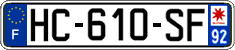 French license plate, SIV (ordinary)
