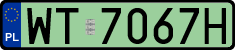 License plates of Poland, Electric vehicles