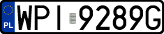 License plates of Poland, Regular car plates
