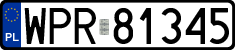 License plates of Poland, Regular car plates