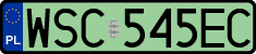 License plates of Poland, Electric vehicles