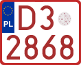 License plates of Poland, Provisional and testing