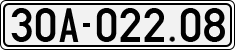 License plate of Vietnam, Cars