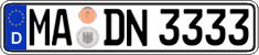German license plate, Regular plates