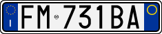 License plate of Italy, Cars (1994 year series)