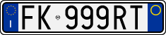 License plate of Italy, Cars (1994 year series)