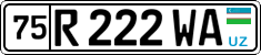 License plate of Uzbekistan, Private owners