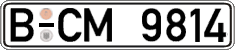 German license plate, Regular plates