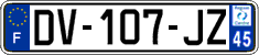French license plate, SIV (ordinary)