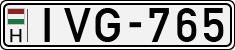 license plates of Hungary, Cars (1990)