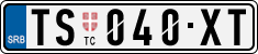 License plate of Serbia, Cars