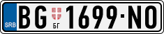 License plate of Serbia, Cars