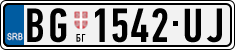 License plate of Serbia, Cars