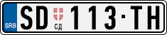 License plate of Serbia, Cars
