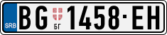 License plate of Serbia, Cars