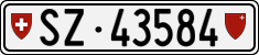 License plate of Switzerland, Cars