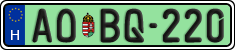 license plates of Hungary, Regular plates (2022)