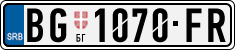 License plate of Serbia, Cars