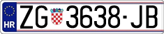 License plate of Croatia, Regular plates