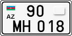 License plate of Azerbaijan, Cars