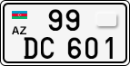 License plate of Azerbaijan, Cars