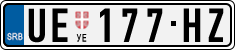 License plate of Serbia, Cars