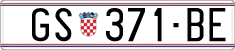 License plate of Croatia, Regular plates