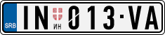 License plate of Serbia, Cars