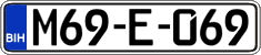 License plate of Bosnia and Herzegovina, Regular plates