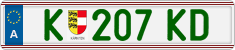 License plate of Austria, Regular plates