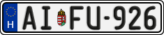 license plates of Hungary, Regular plates (2022)