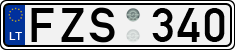 License plate of Lithuania, Cars