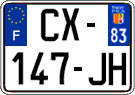 French license plate, SIV (ordinary)