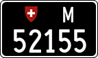 License plate of Switzerland, Military (black)