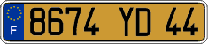 French license plate, FNI