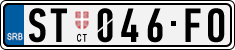 License plate of Serbia, Cars