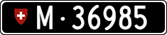 License plate of Switzerland, Military (black)