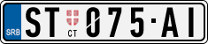 License plate of Serbia, Cars