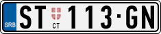 License plate of Serbia, Cars