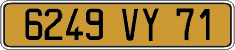 French license plate, FNI
