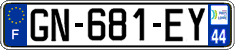 French license plate, SIV (ordinary)
