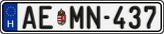 license plates of Hungary, Regular plates (2022)
