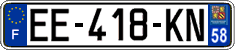 French license plate, SIV (ordinary)