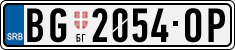 License plate of Serbia, Cars